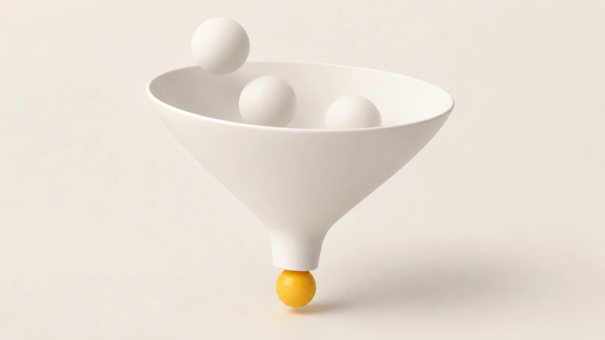 Concept illustration of the 2026 local SEO visibility crisis showing an AI-powered funnel filtering business entities based on trust, entity relevance, and knowledge graph data to create a 'strategic squeeze' on search results.